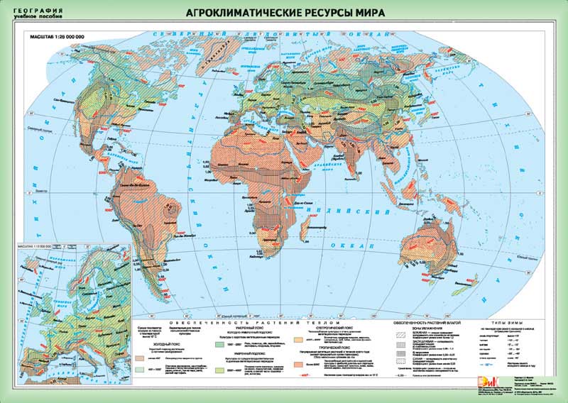 Агроклиматическая карта россии